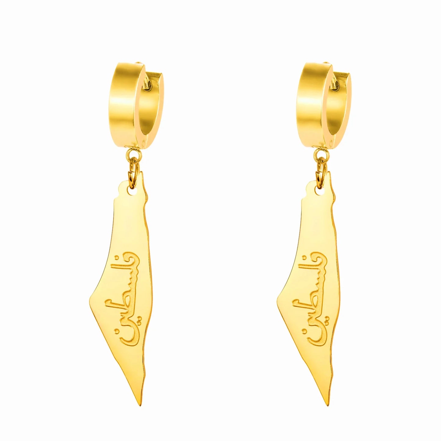 Boucle d'Oreille Palestine Carte