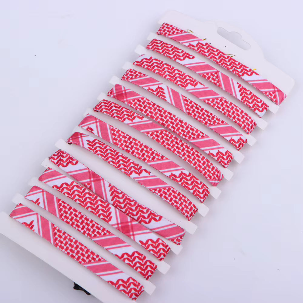Bracelet Palestine keffieh Rouge