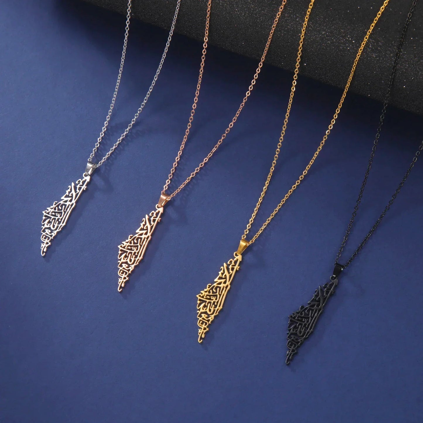 Collier Palestine Acier Inoxydable