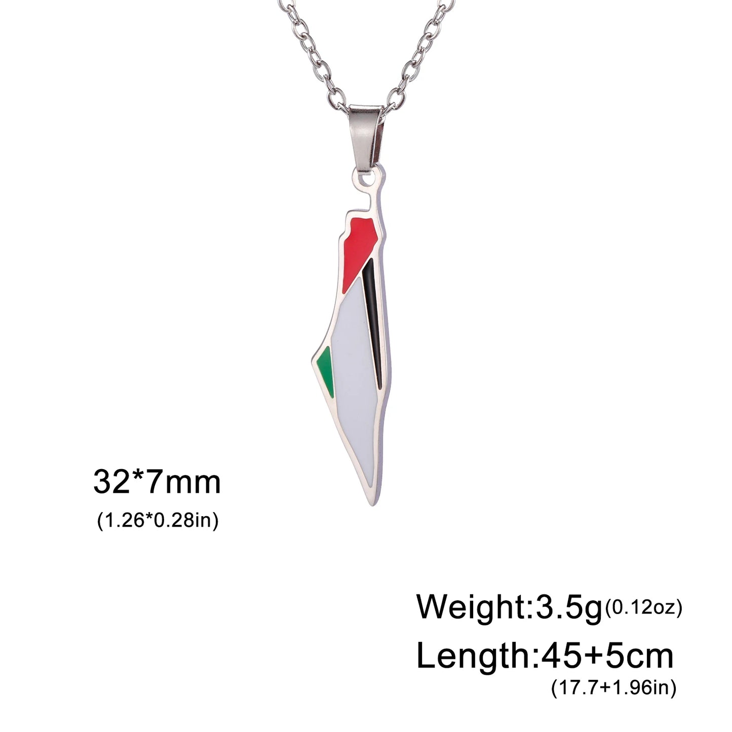 Collier Palestine Argent