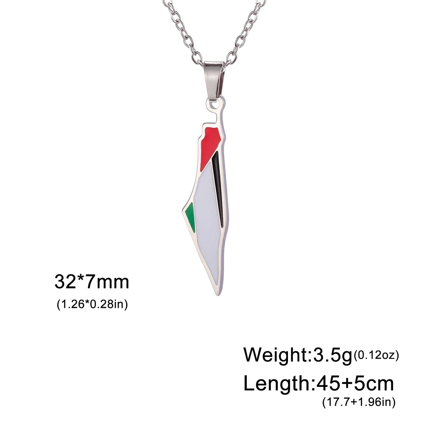 Collier Palestine Argent