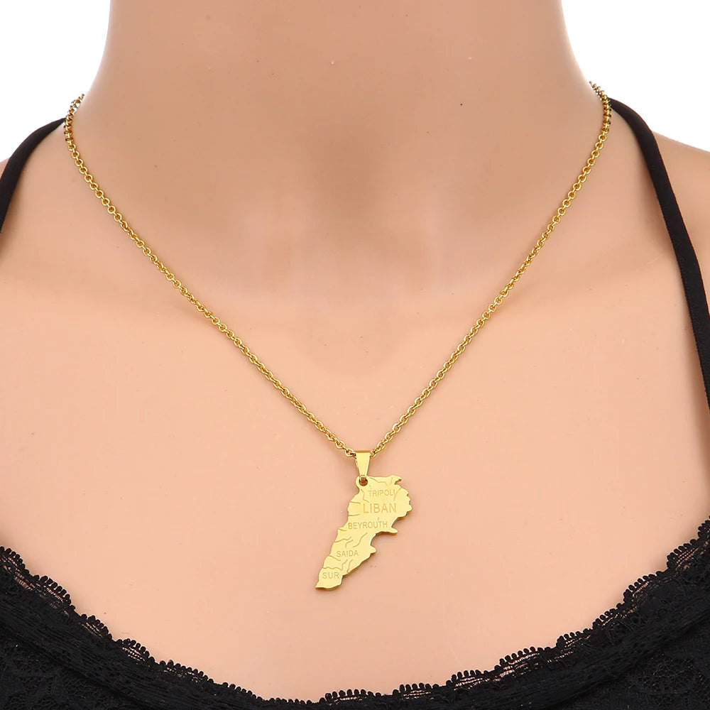 Collier carte liban