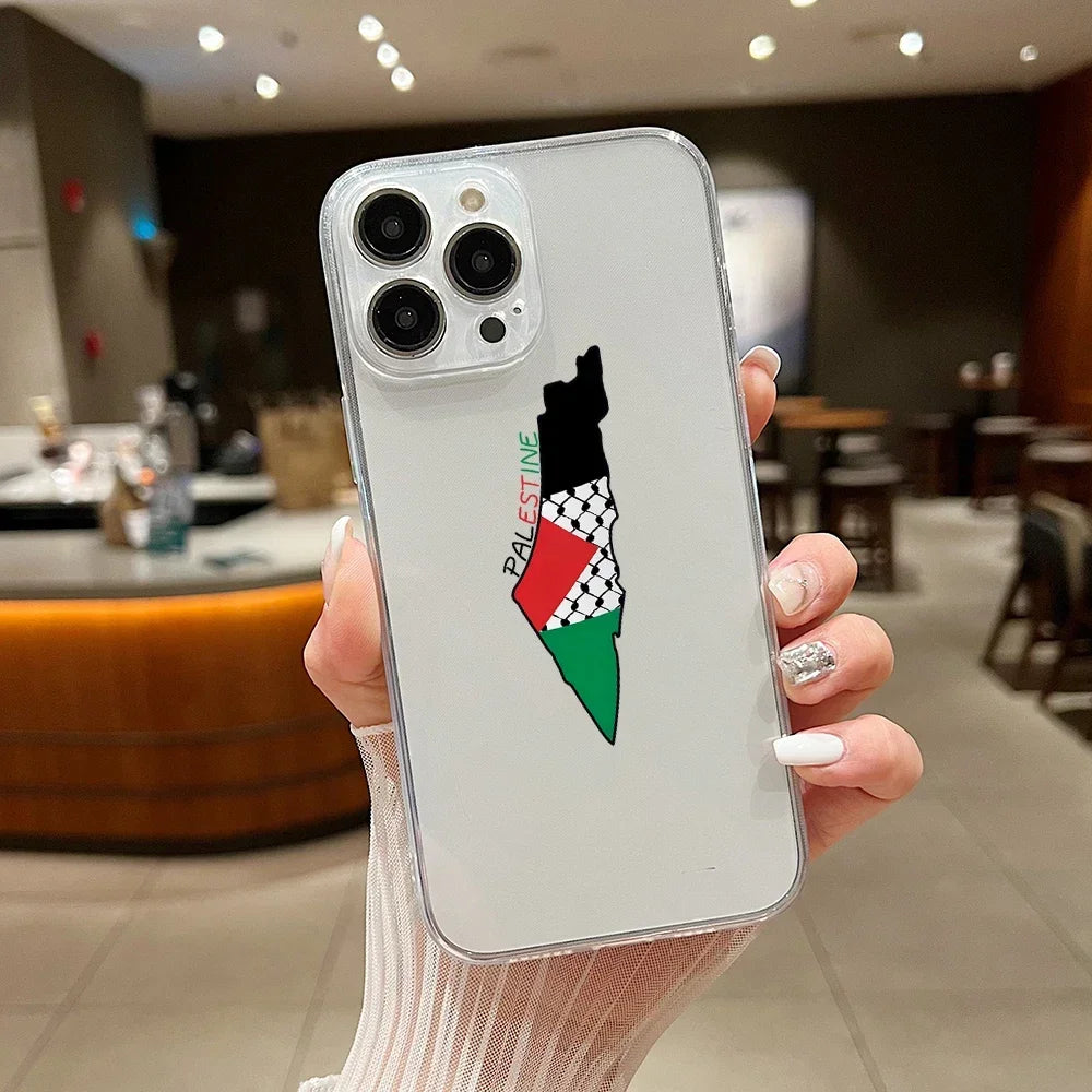 Coque Palestine iPhone 15 transparente