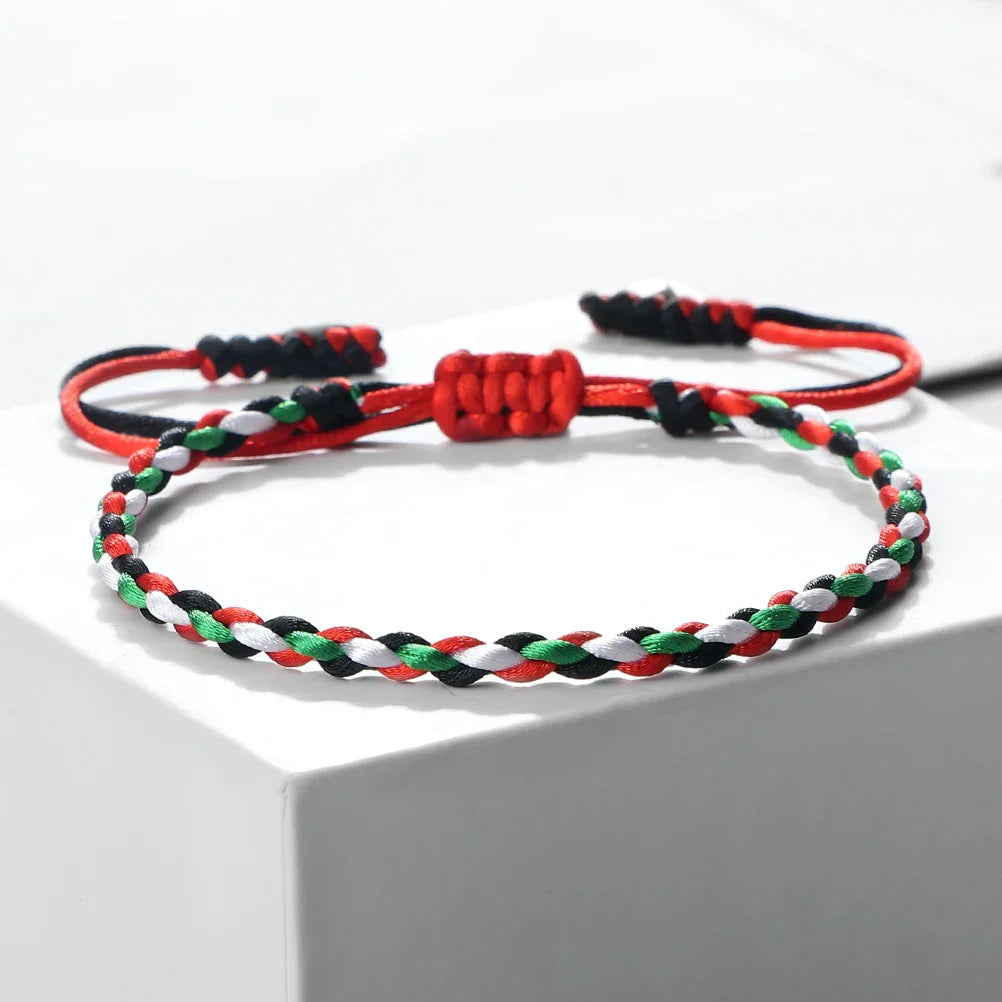 bracelet palestine tissu tresse