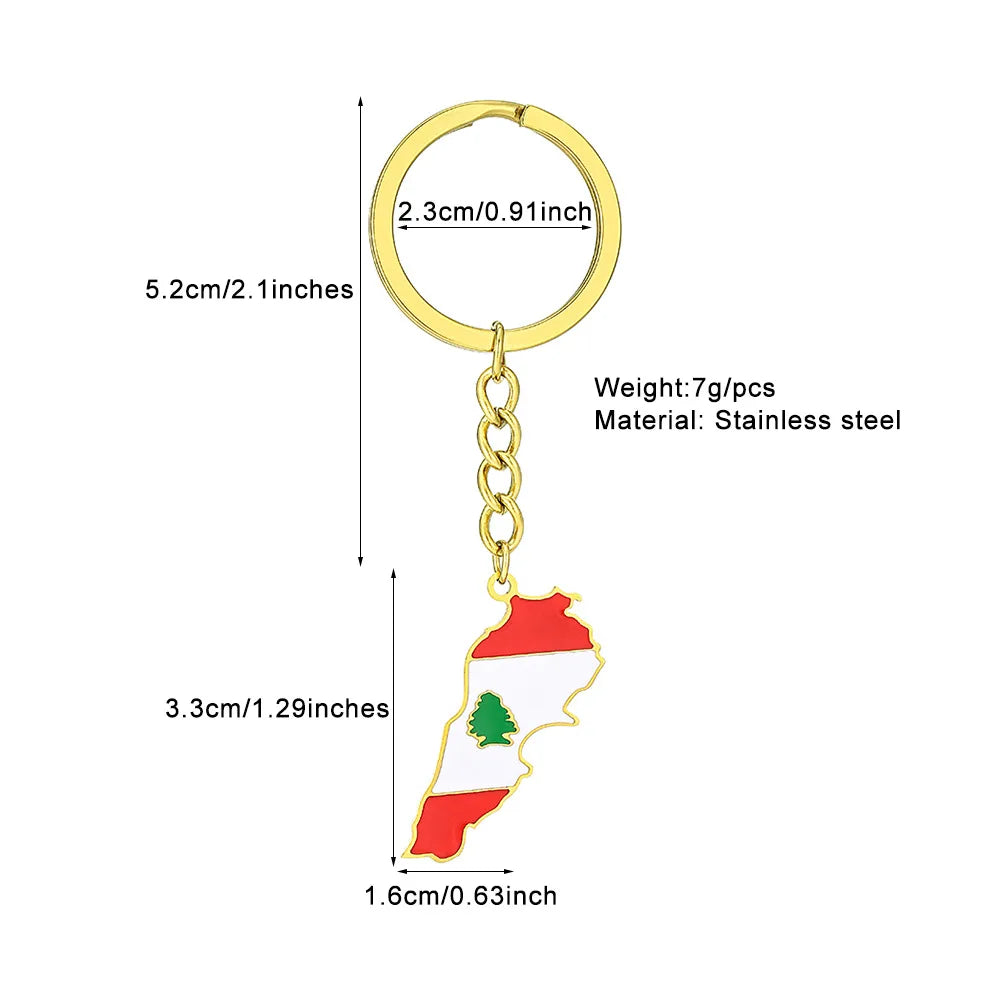 Porte-cles Carte du Liban achat