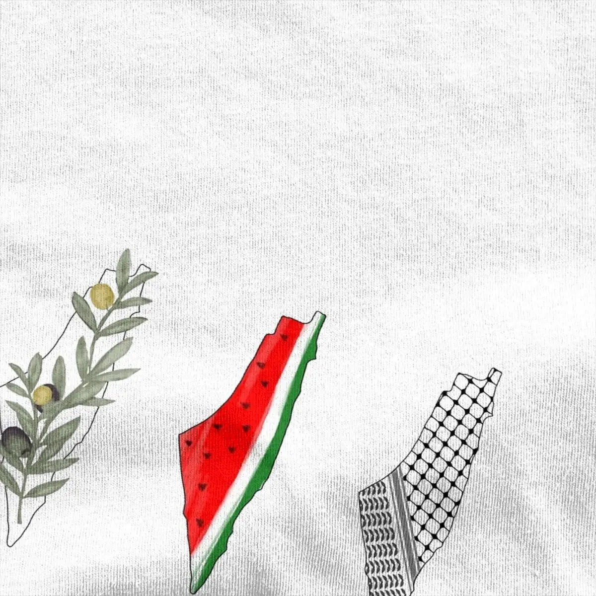 T Shirt Palestine Carte Pastèque Keffieh