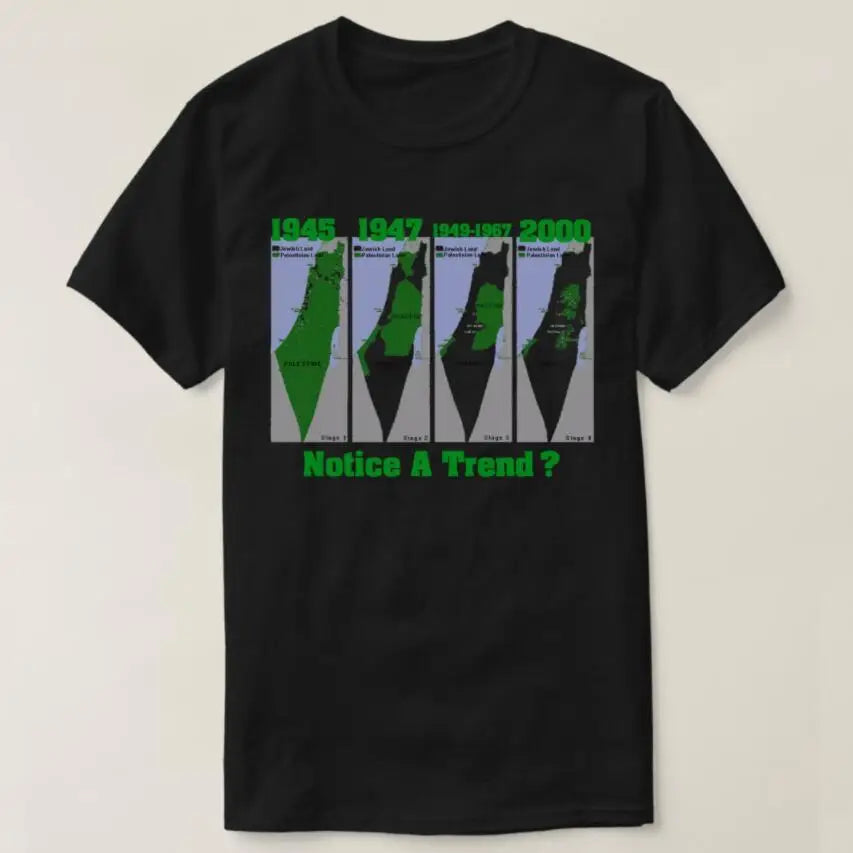 Palestine Map Evolution T Shirt