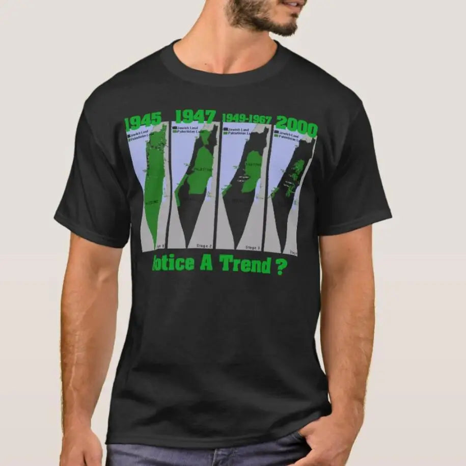 Palestine Map Evolution T Shirt