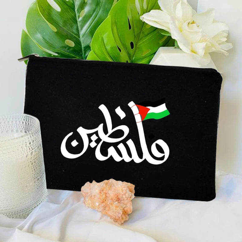 Trousse de toilette Palestine noire drapeau