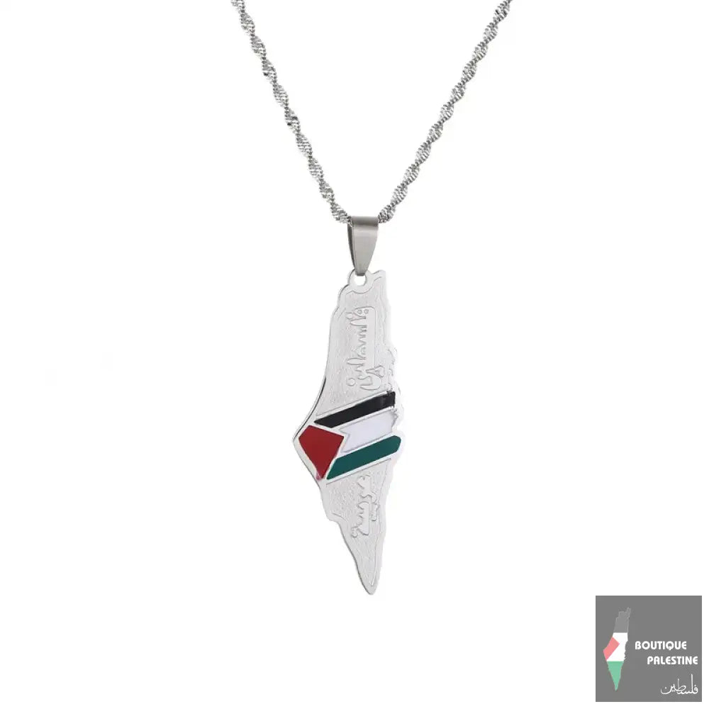 Pendentif Palestine Argent Plaqué