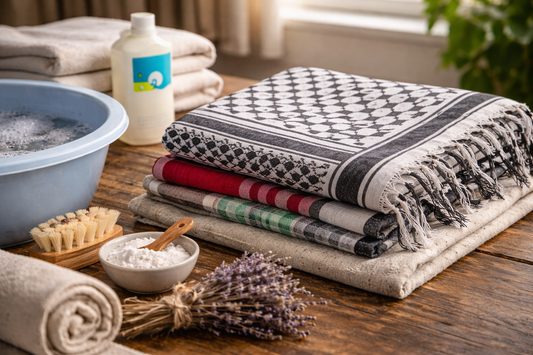 entretien keffieh palestinien traditionnel nettoyage et conservation du keffieh