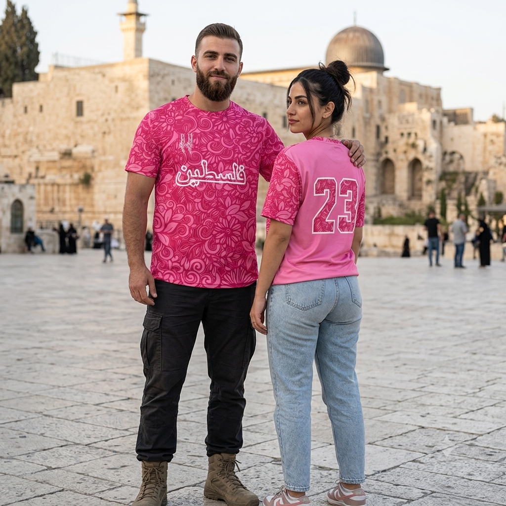 maillot palestine rose