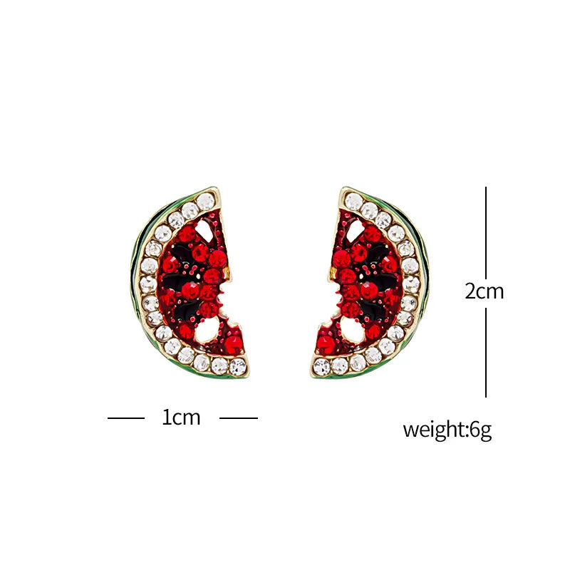 Boucle d'Oreilles palestine Pastèque