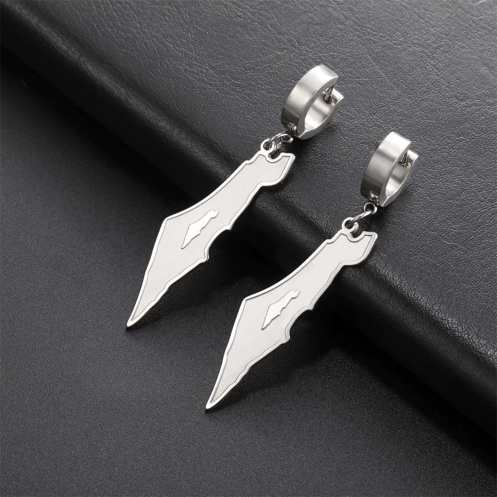 Palestine Earrings Map