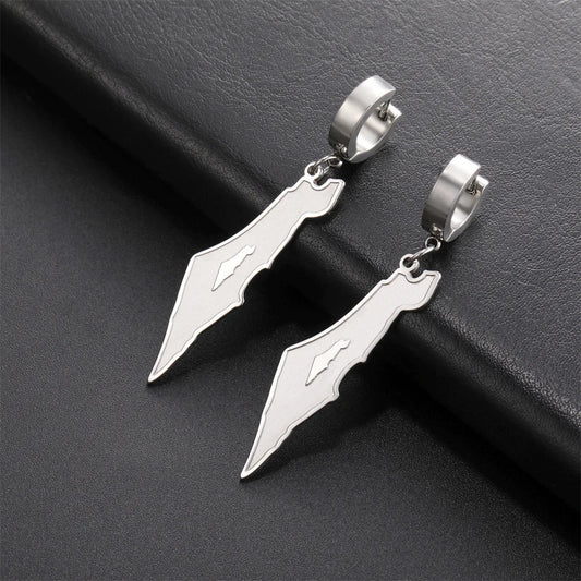 Palestine Earrings Map