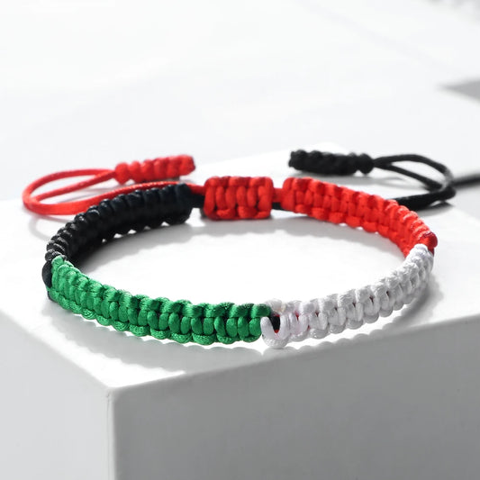 Bracelet Palestine Tissu Tressé
