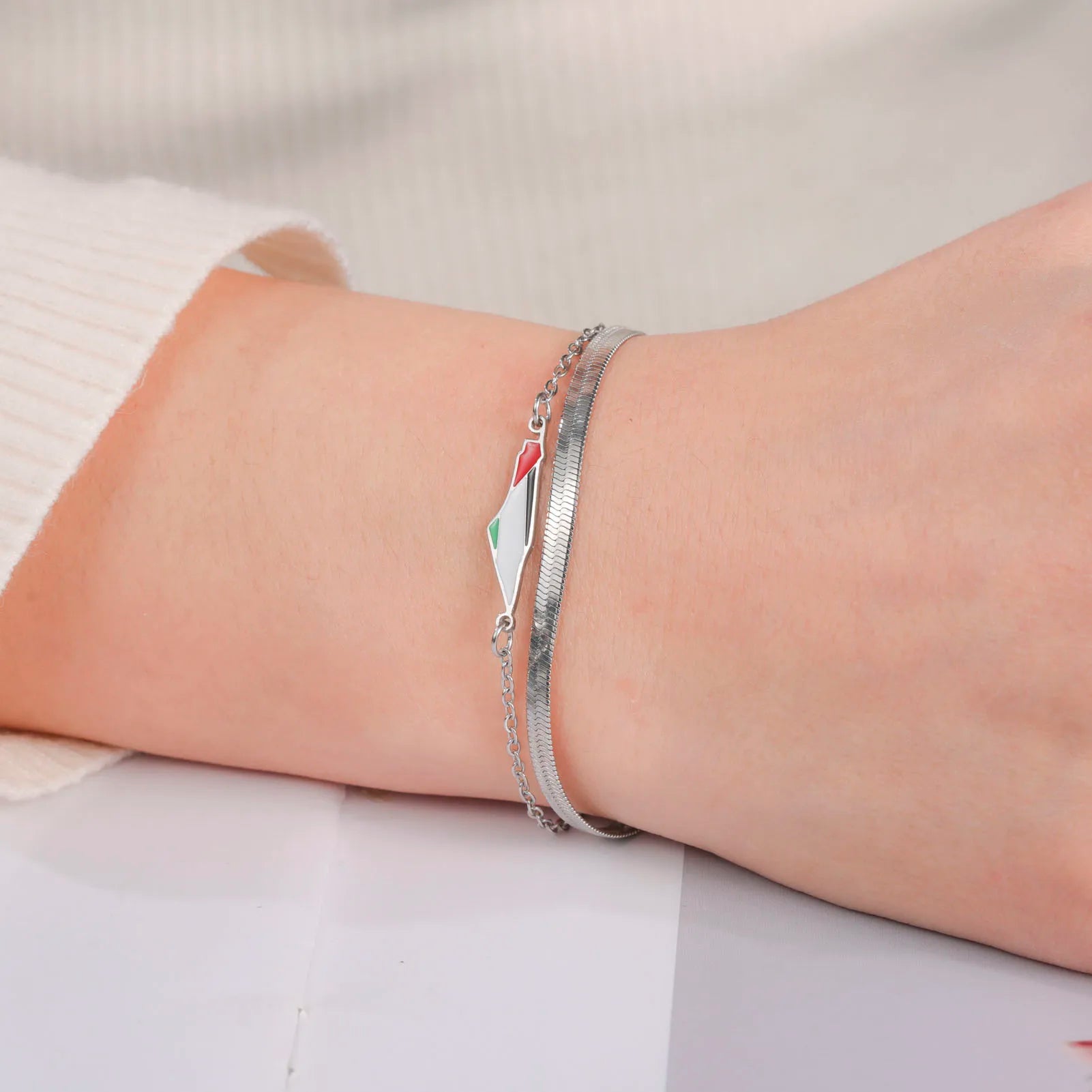 Bracelet Palestine argent