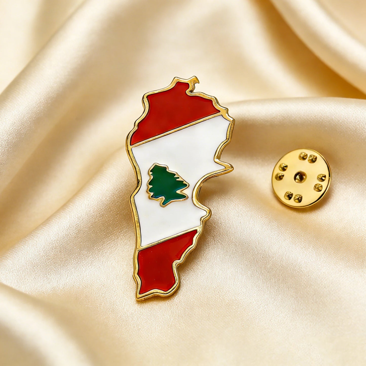 Broche Carte du Liban or