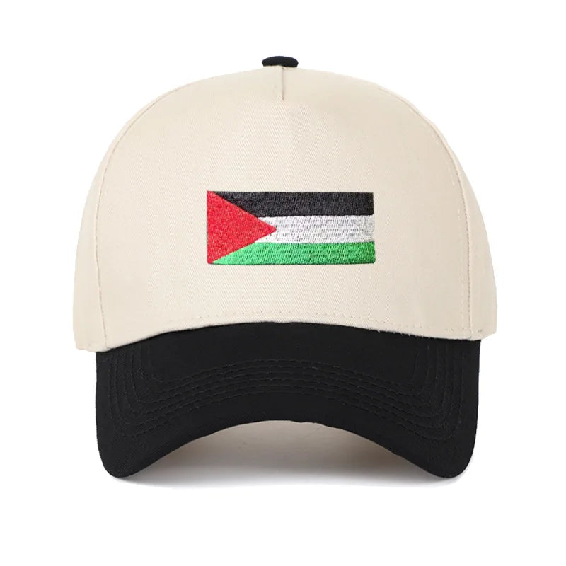 Casquette drapeau palestinien broderie noir