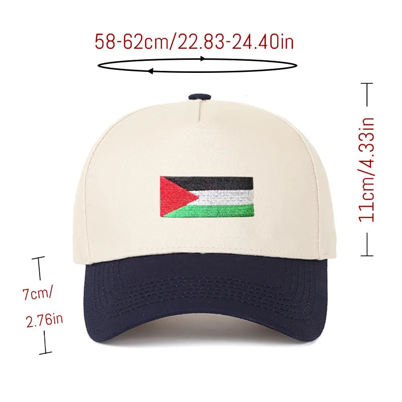 Casquette drapeau palestinien broderie taille