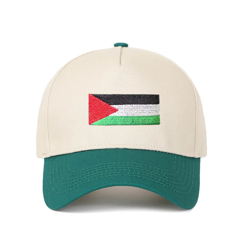 Casquette drapeau palestinien broderie vert