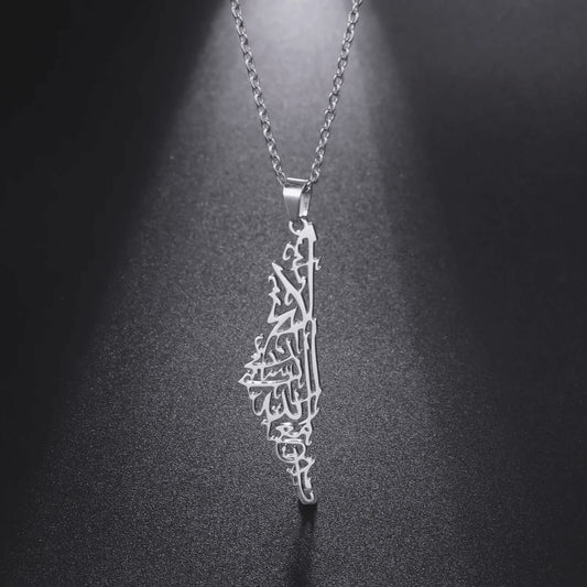 Collier Palestine Acier Inoxydable