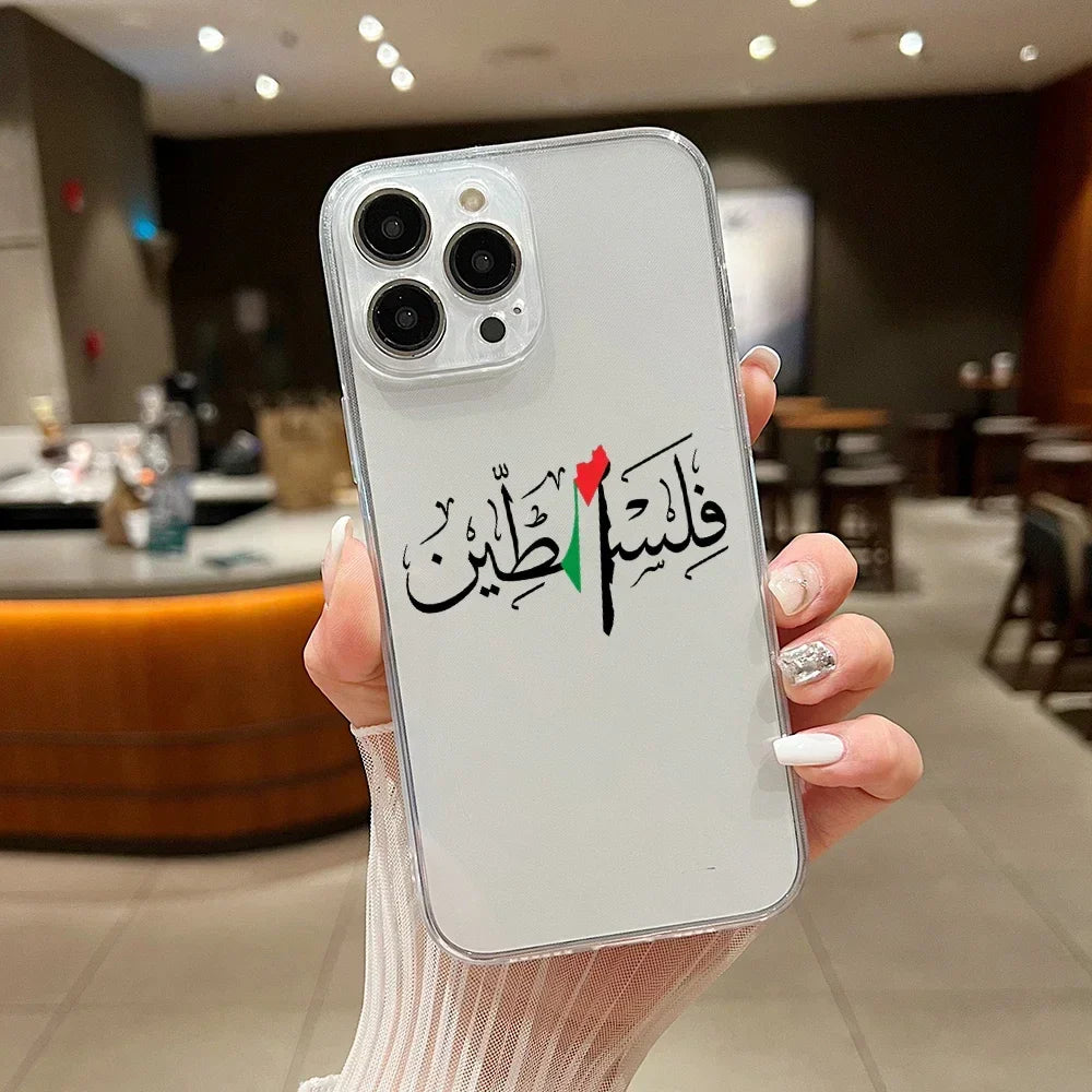 Coque Palestine iPhone 13 transparente
