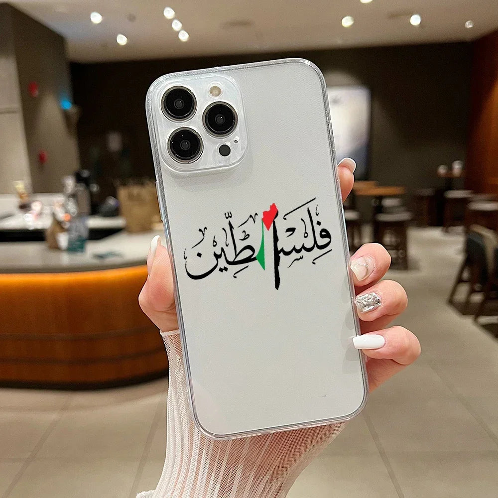 Coque Palestine iPhone 15 transparente