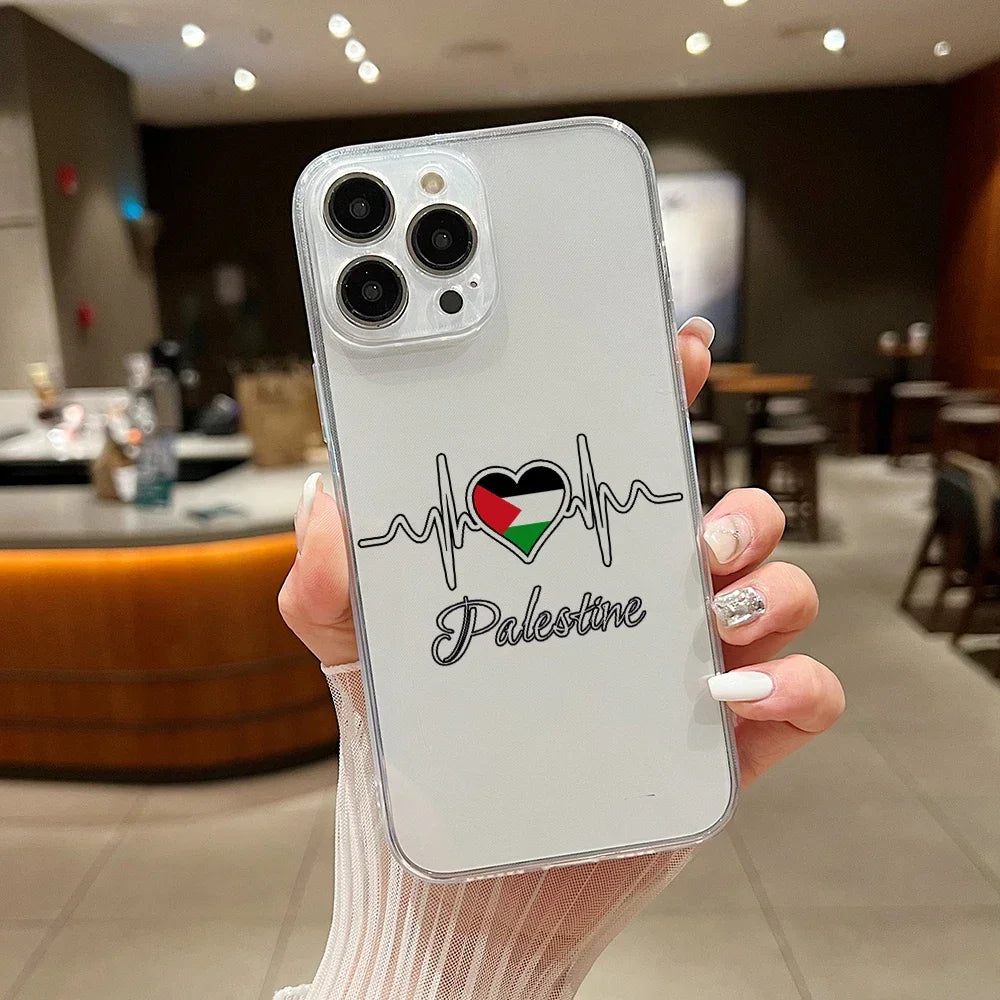 Coque Palestine iPhone 15 transparente