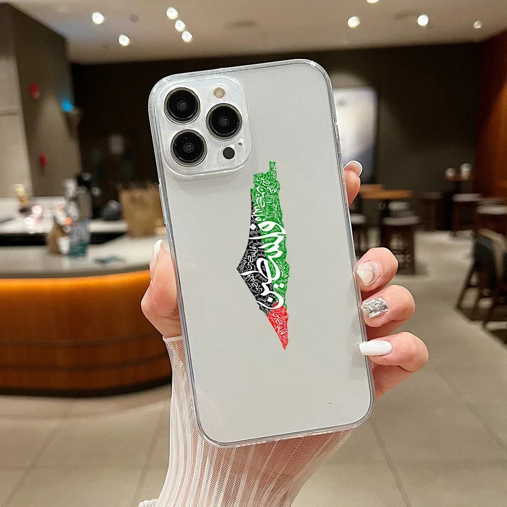 Coque Palestine iPhone 15 transparente