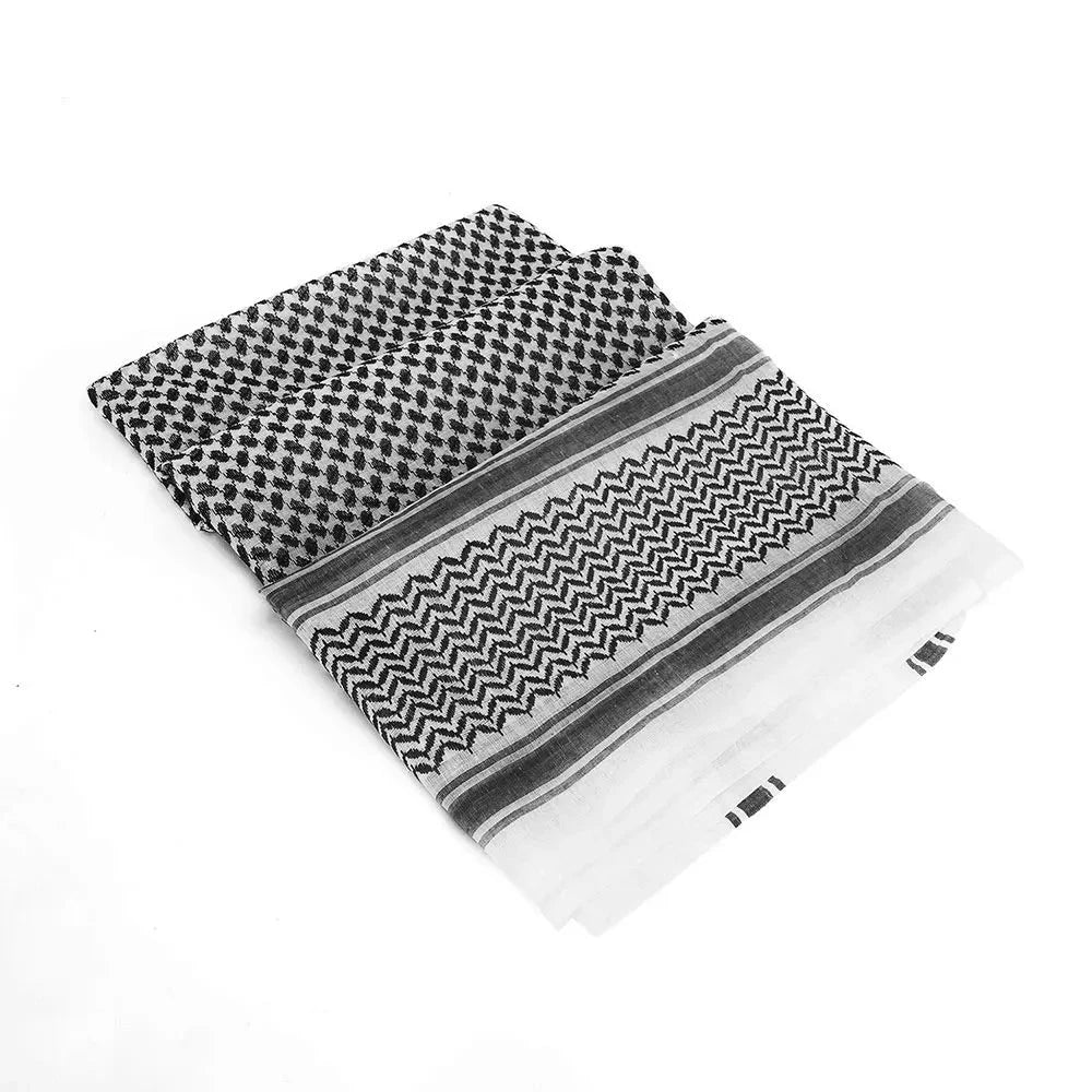 Foulard Blanc et Noir Palestine