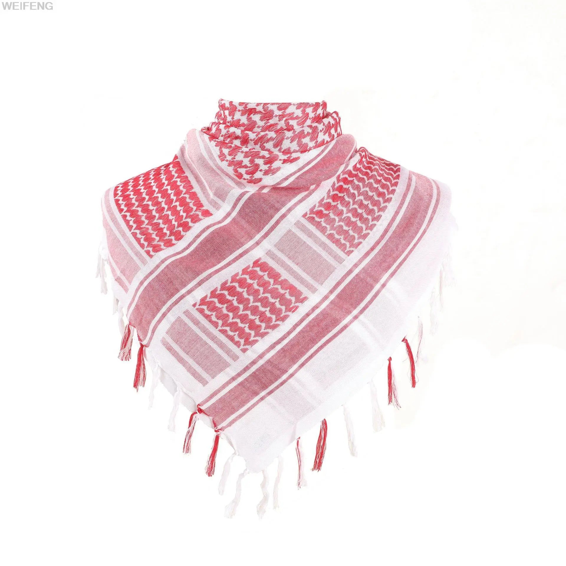 Keffieh Rouge et Blanc Palestinien