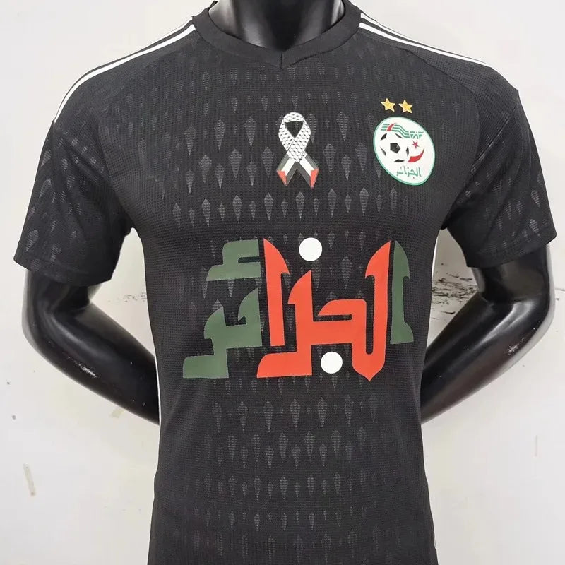 Maillot soutien Palestine Algérie noir ruban palestine