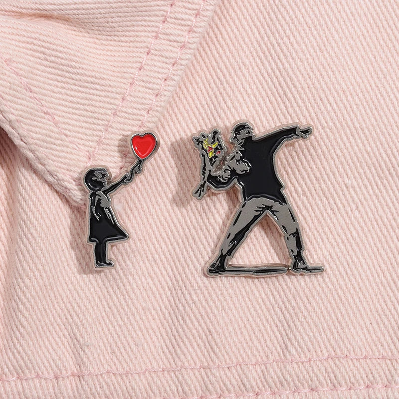 Palestine Banksy Pin