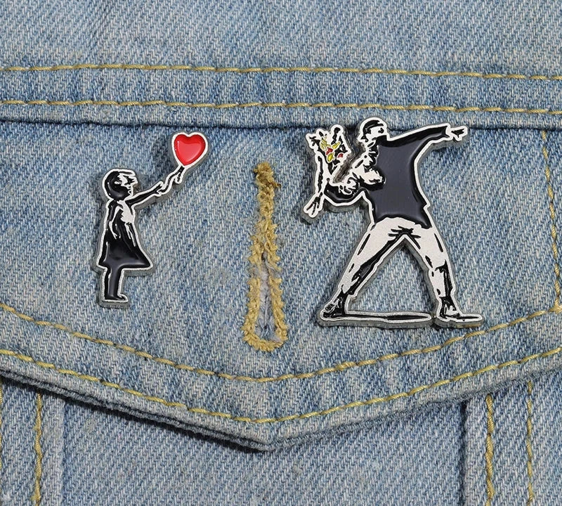 Palestine Banksy Pins