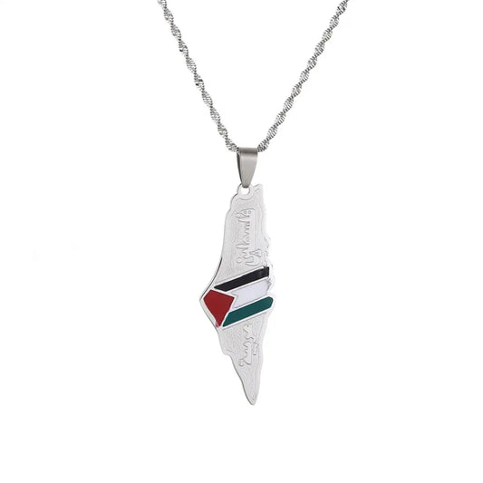 Pendentif Palestine Argent Plaqué