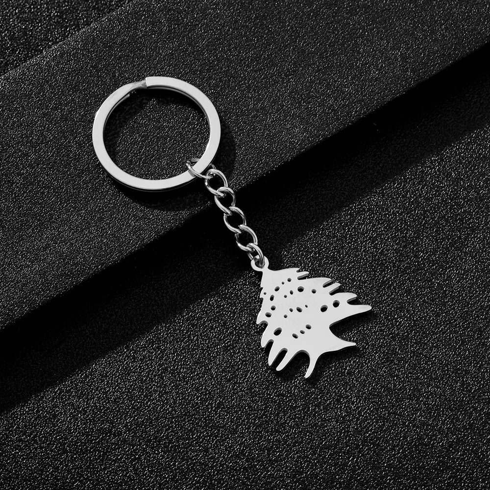 Porte Cles Cedre du Liban argent