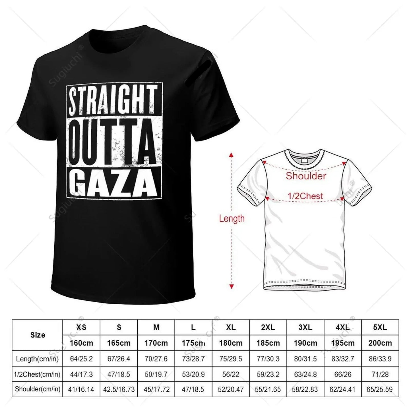 T-Shirt Free Gaza rouge