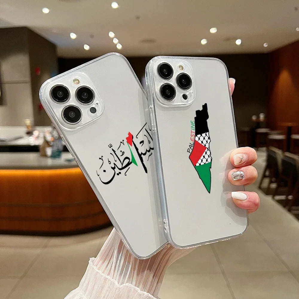 Coque Palestine iPhone 13 transparente