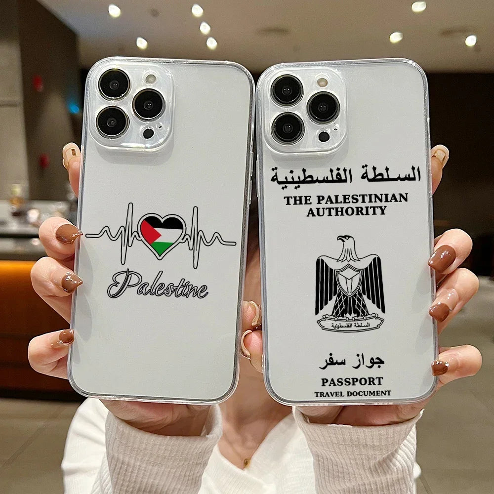 Coque Palestine iPhone 13 transparente