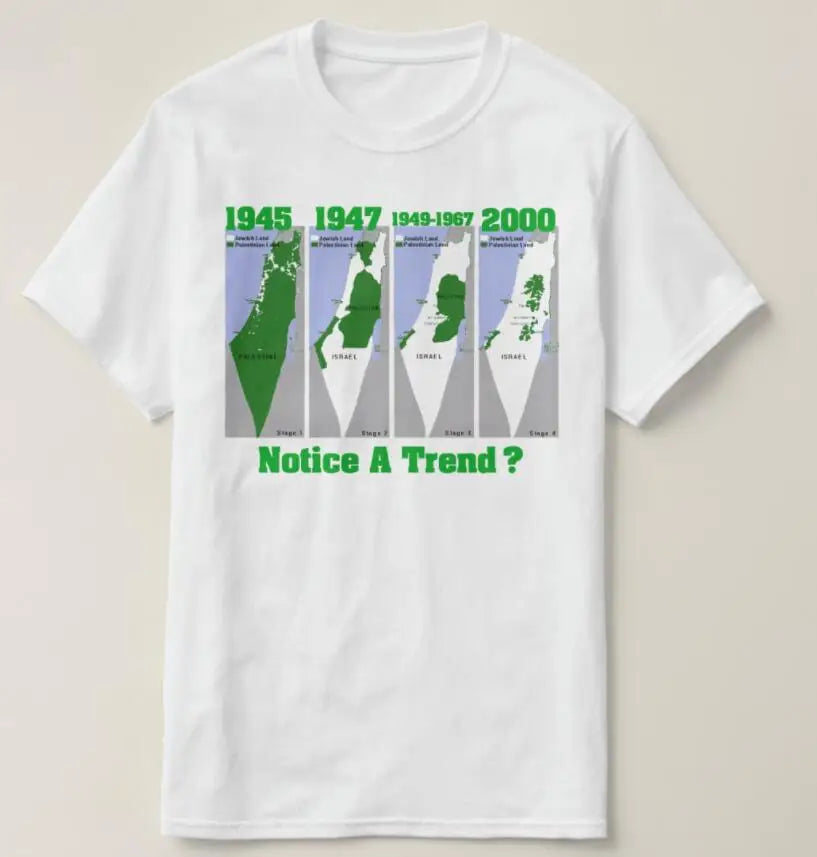 Palestine Map Evolution T Shirt