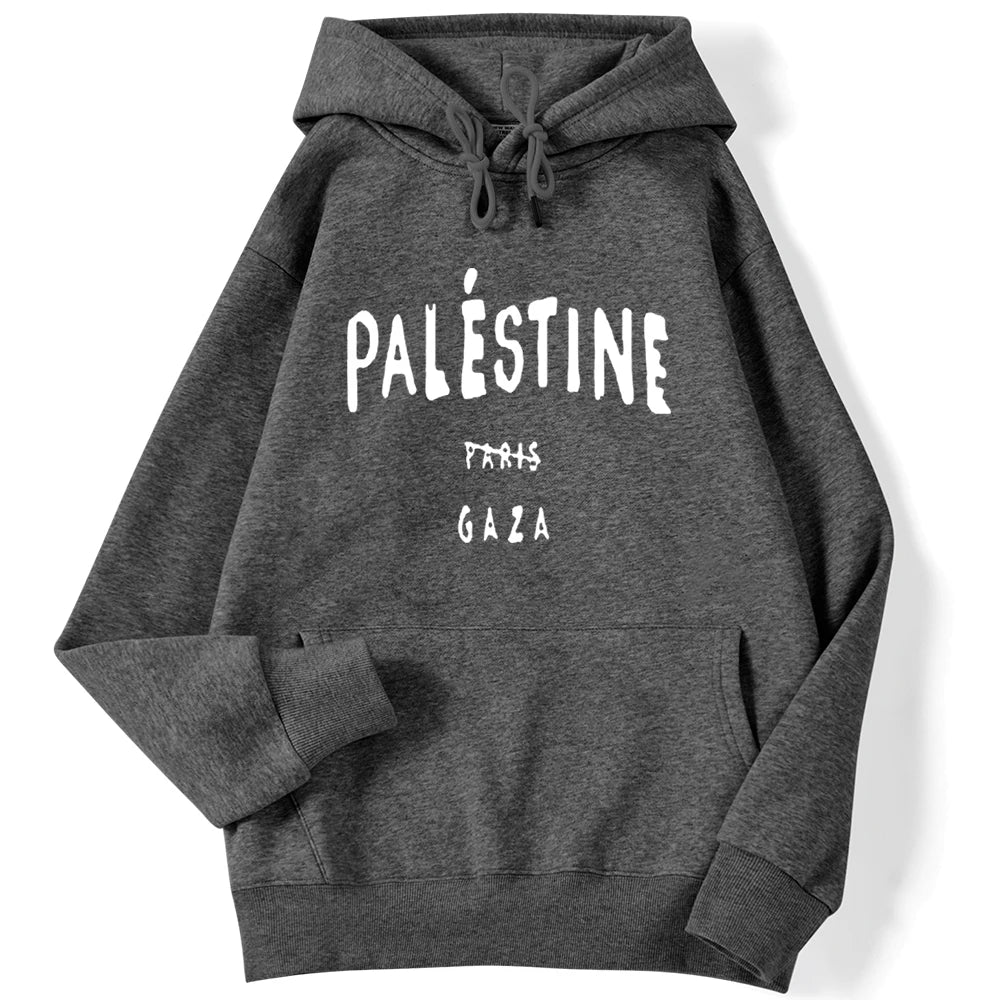 Sweat à Capuche Palestine Gris