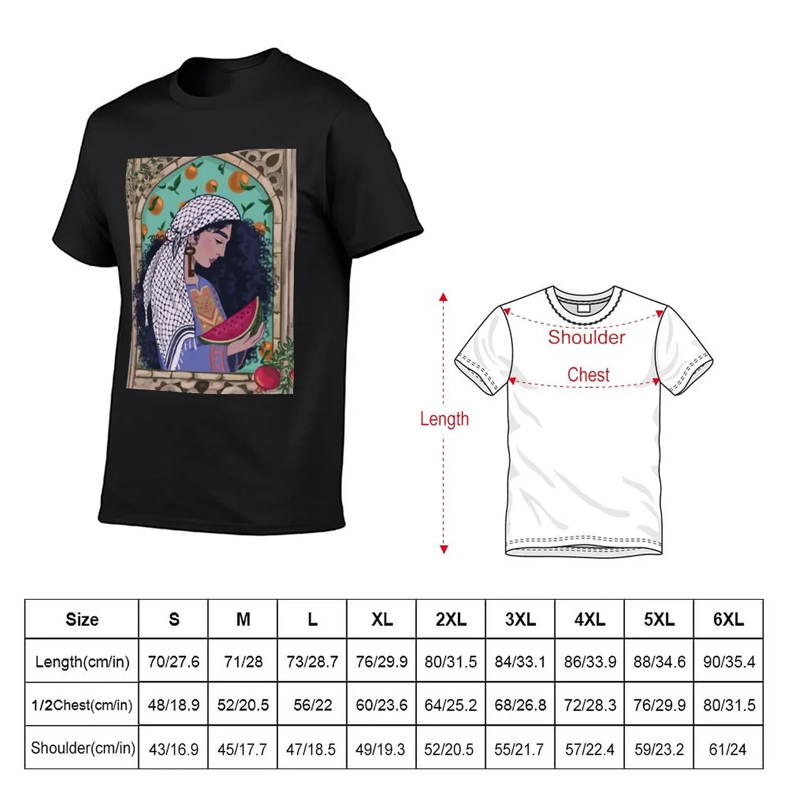 T Shirt Palestine Keffieh