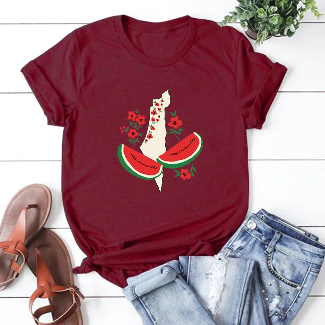 Tee Shirt Palestine Femme