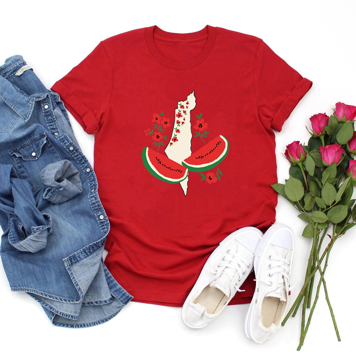 Tee Shirt Palestine Femme