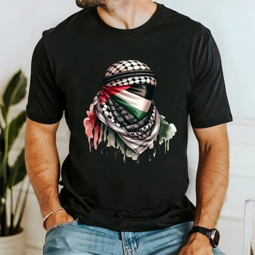 Tee Shirt Palestine Keffieh
