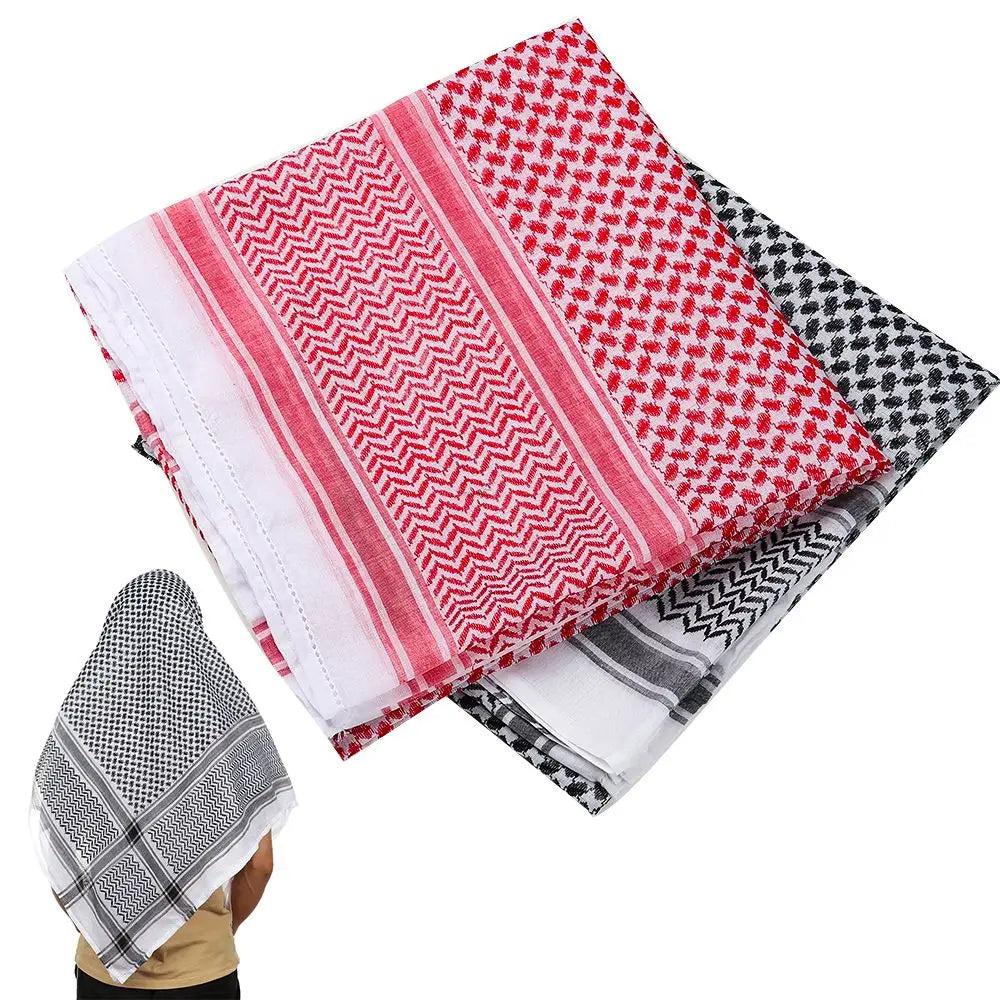 Foulard palestinien noir et blanc