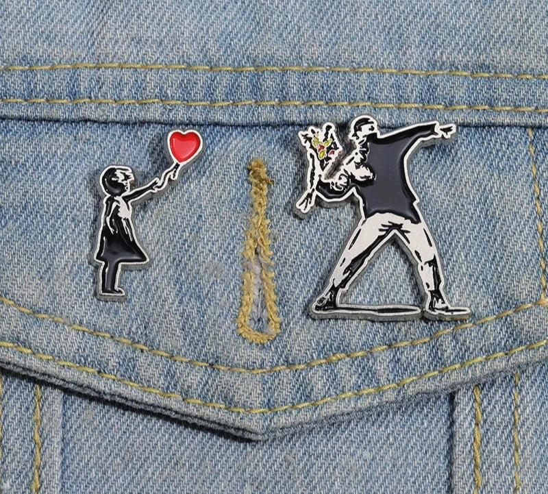 Banksy palestine pins