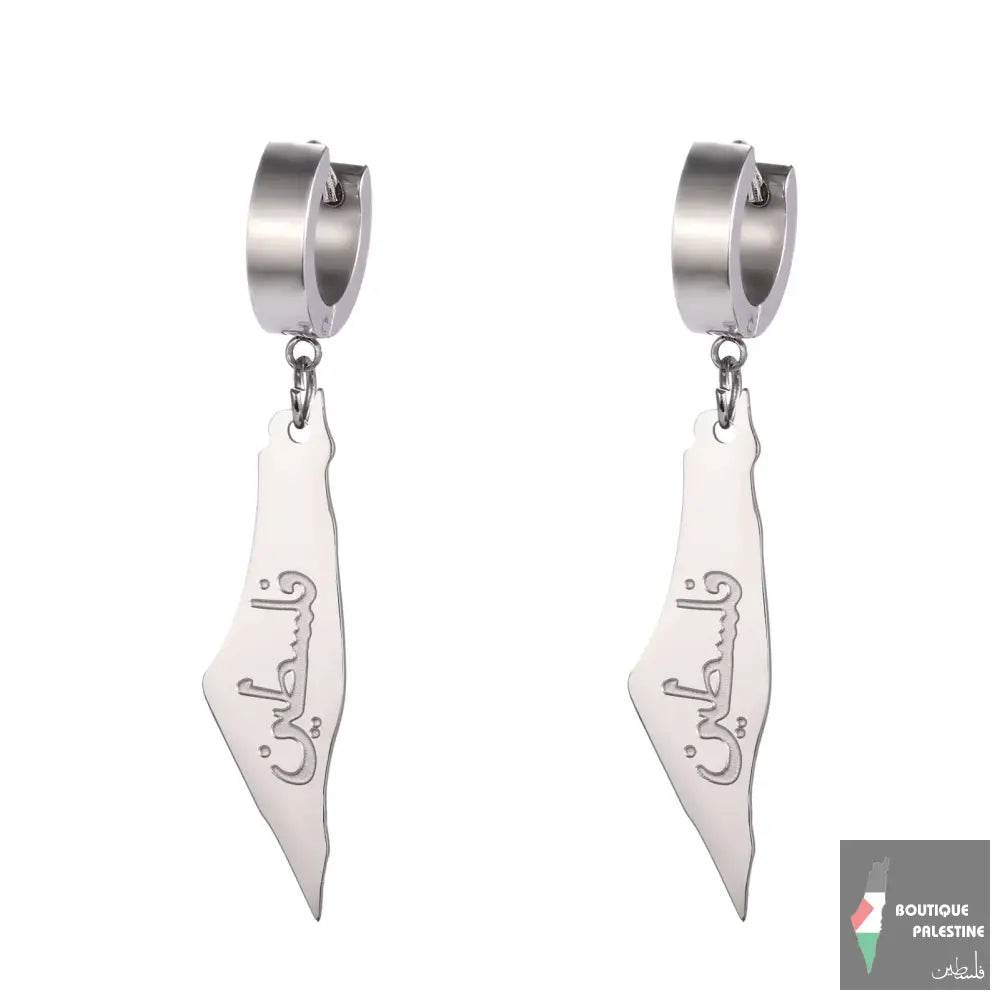 Boucle d'Oreilles Palestine Carte
