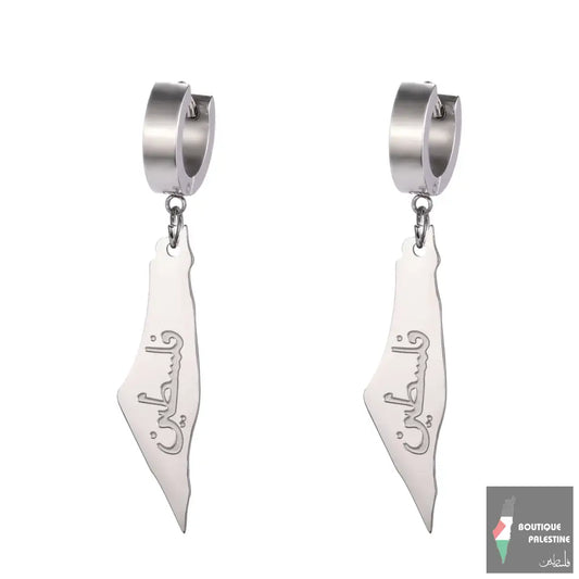 Boucle d'Oreilles Palestine Carte